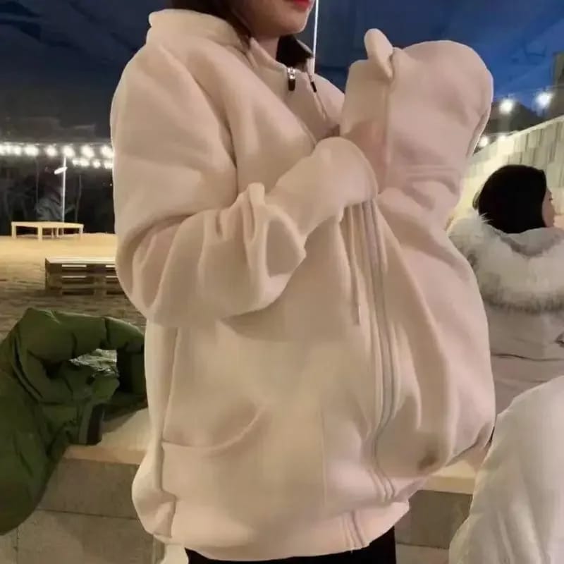 Buzo Canguro Maternal con Capucha para Invierno, Embarazo y Portabebés